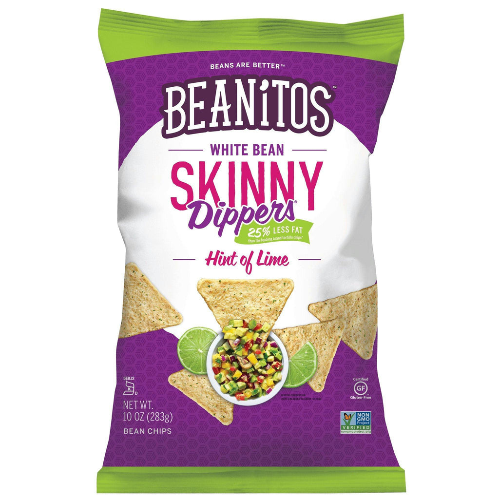 Beanitos White Bean Skinny Dippers Hint of Lime, 10 OZ (Pack of 6)