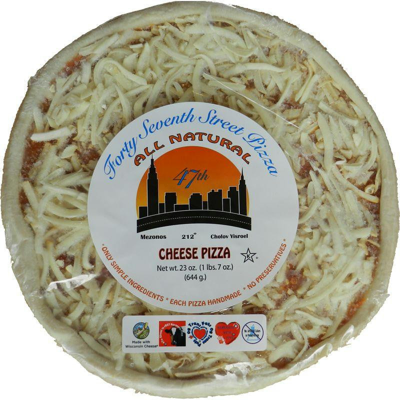 47th Street 12" Cheese Pizza Hand Rolled White Crust, 23 oz, (Pack of 6)