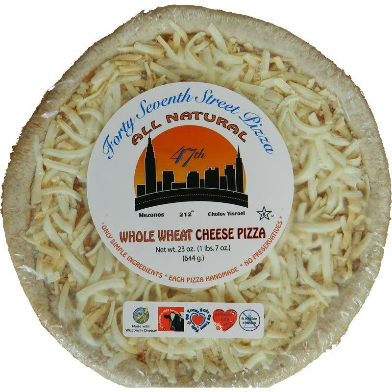 47th Street 12" Cheese Pizza Hand Rolled Whole Wheat Crust, 23 oz, (Pack of 6)