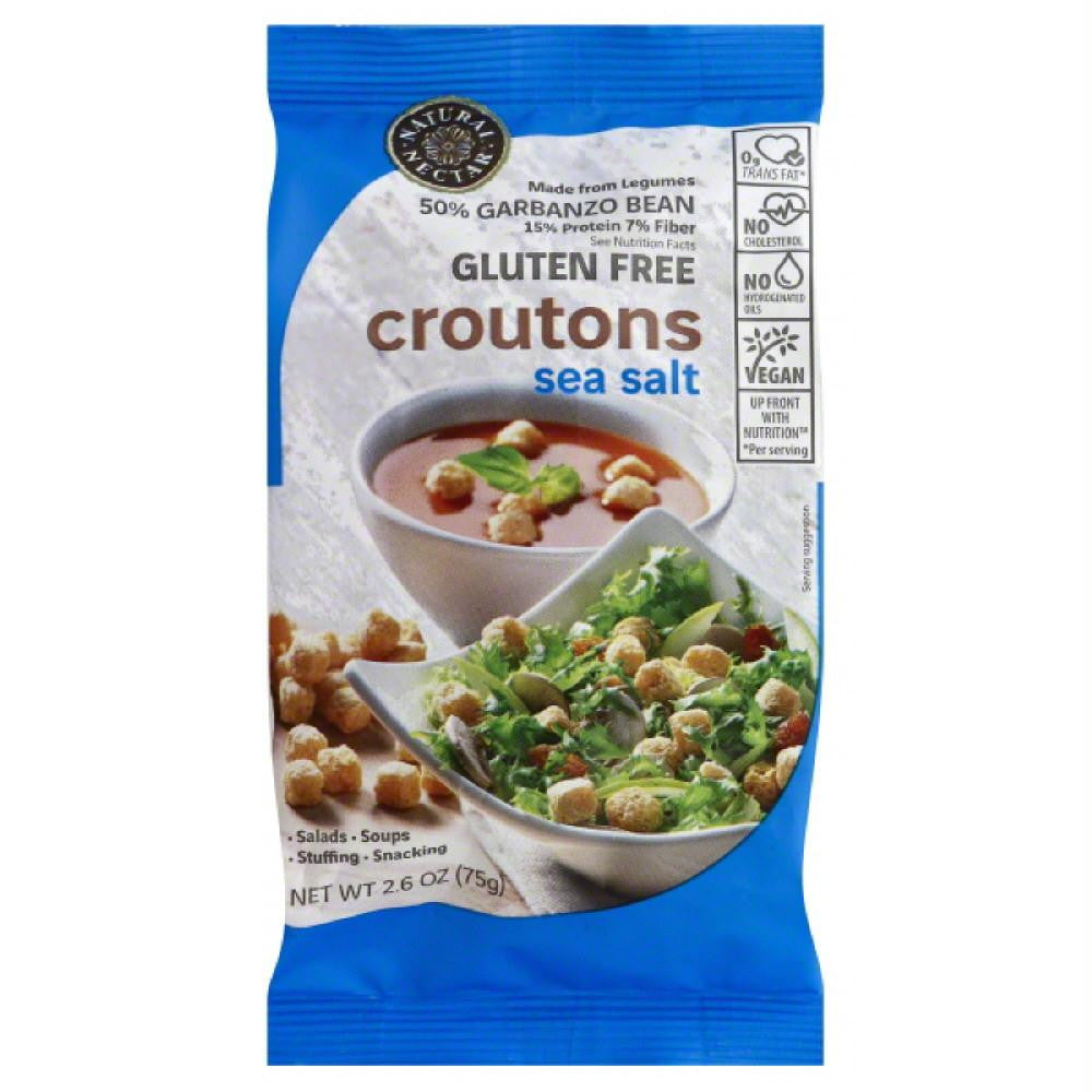 Natural Nectar Sea Salt Gluten Free Croutons, 2.06 Oz (Pack of 8)