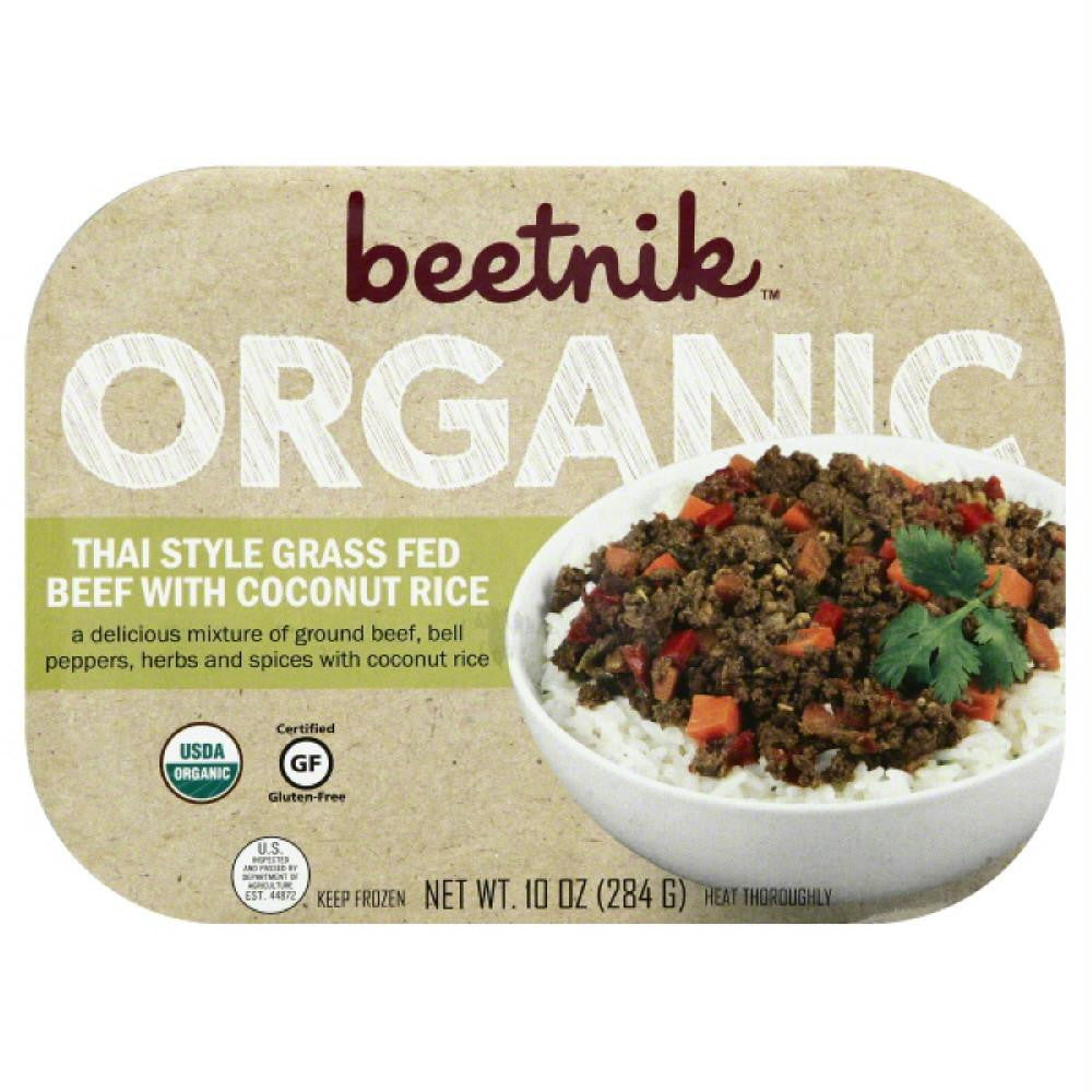 Beetnik Organic with Coconut Rice Thai Style Grass Fed Beef, 10 Oz (Pack of 8)