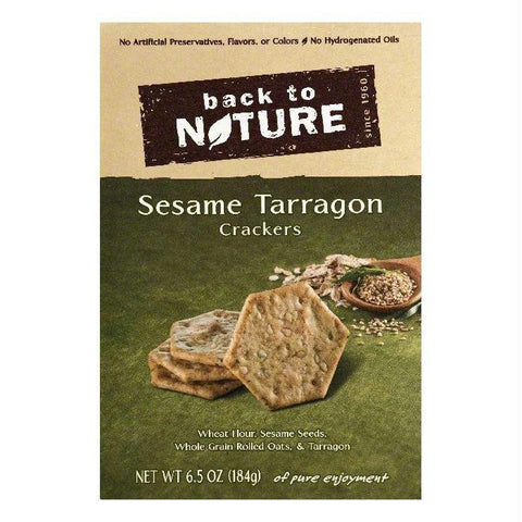 Back To Nature Sesame Tarragon Crackers, 6.5 OZ (Pack of 6)