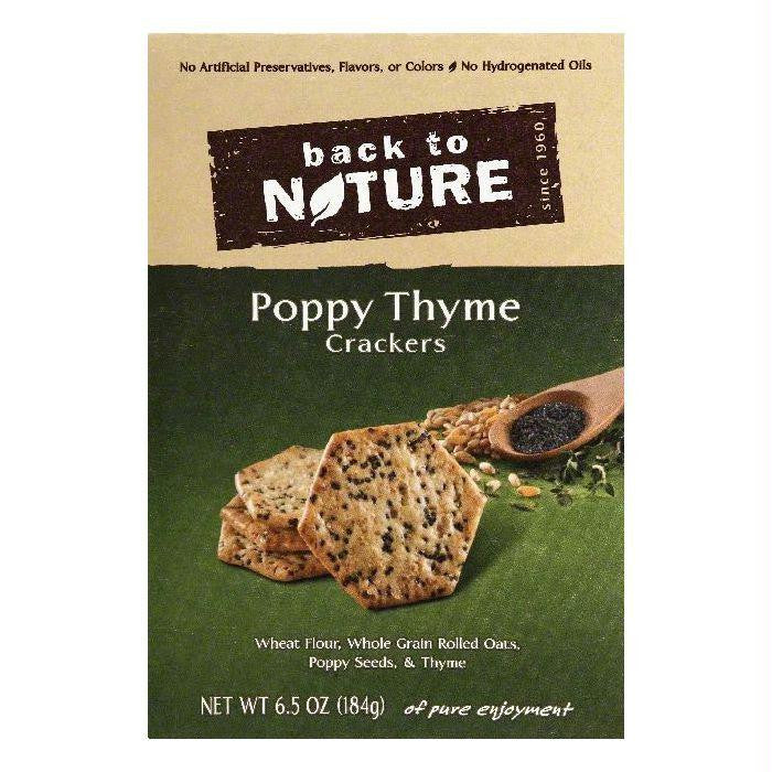 Back To Nature Poppy Thyme Crackers, 6.5 OZ (Pack of 6)