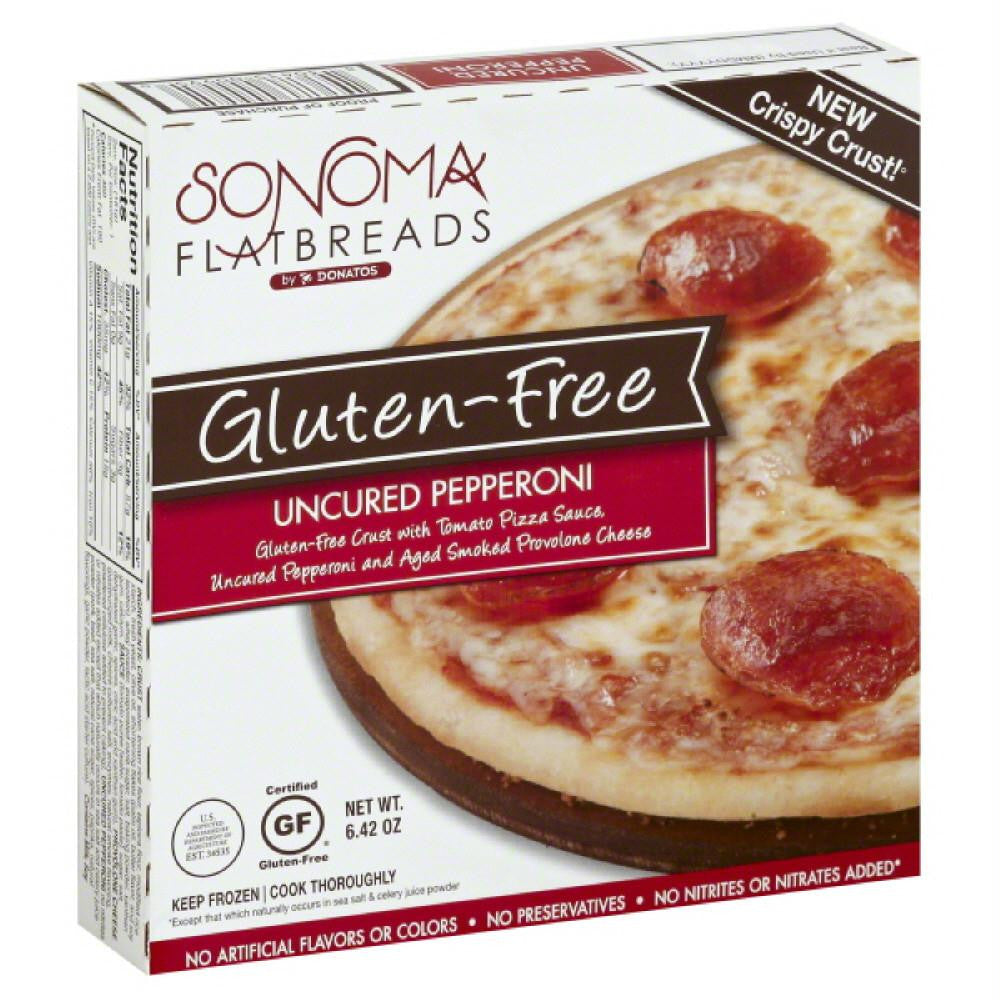 Donatos Uncured Pepperoni Gluten-Free Flatbread, 6.42 Oz (Pack of 9)