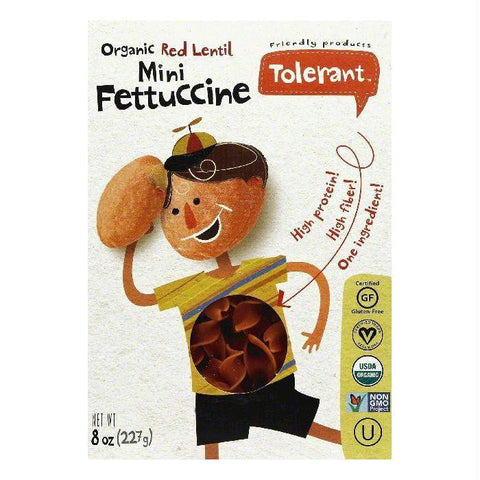 Tolerant Organic Red Lentil Mini Fettuccine, 8 OZ (Pack of 6)