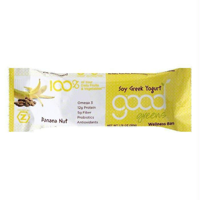 Good Greens Banana Nut Soy Greek Yogurt Wellness Bars, 1.76 OZ (Pack of 12)