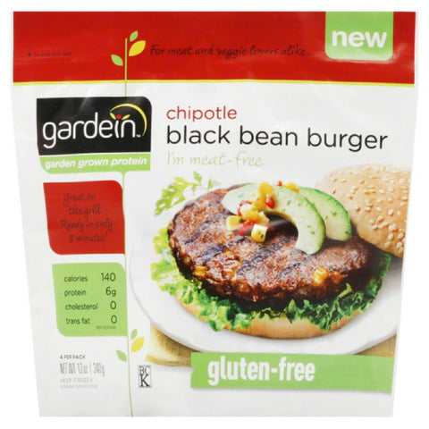 Gardein Chipotle Black Bean Burger, 12 Oz (Pack of 8)