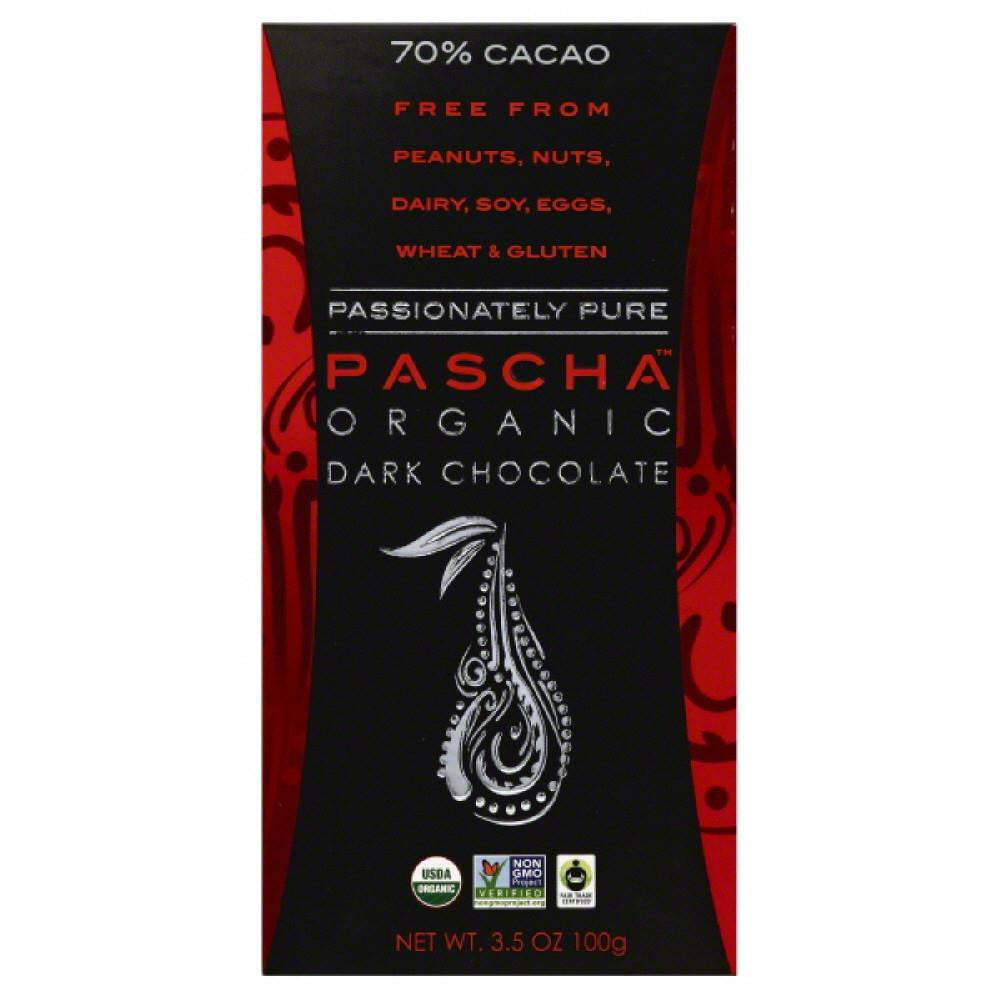 Pascha 70% Cacao Organic Dark Chocolate, 3.5 Oz (Pack of 10)