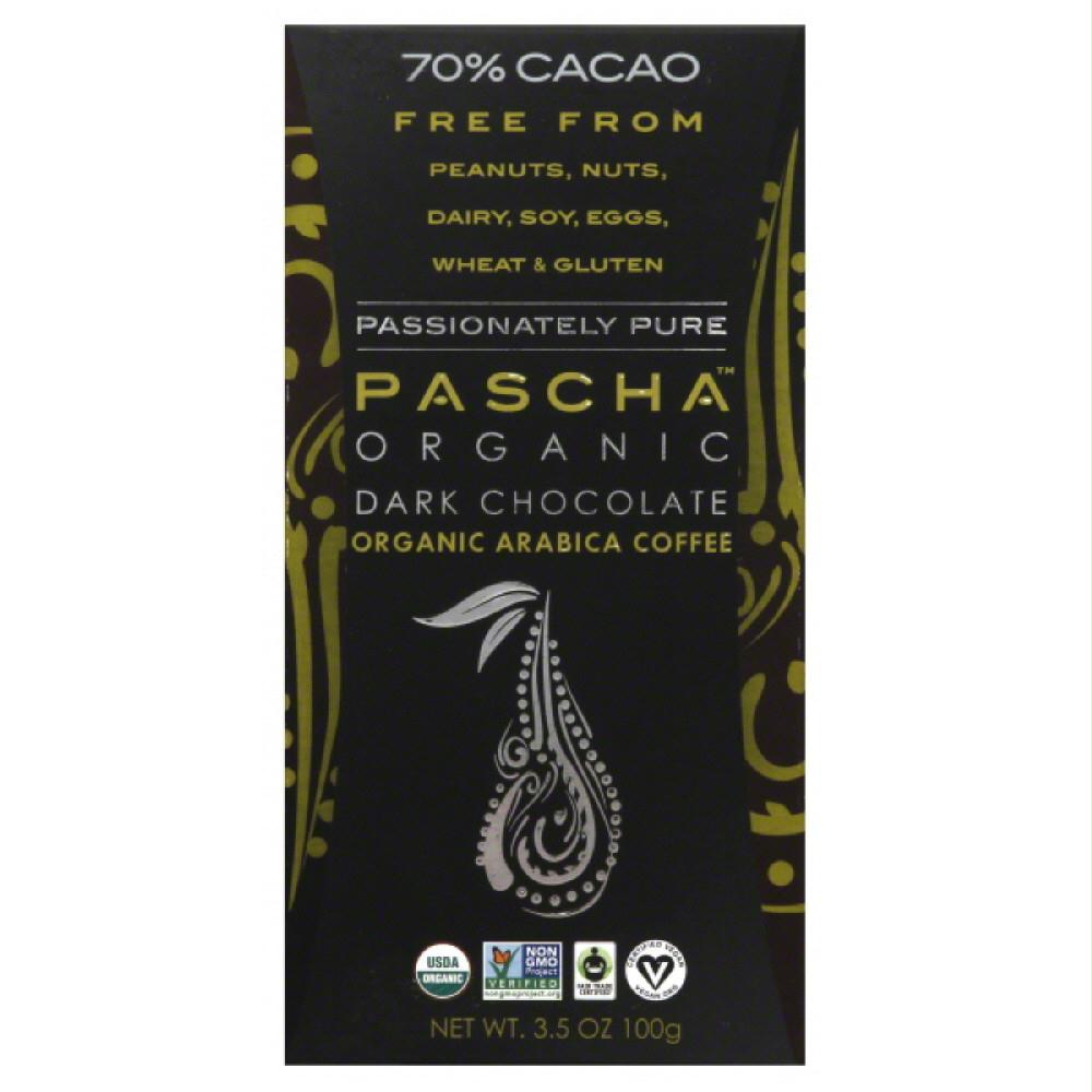 Pascha Organic Arabica Coffee Organic Dark Chocolate, 3.5 Oz (Pack of 10)