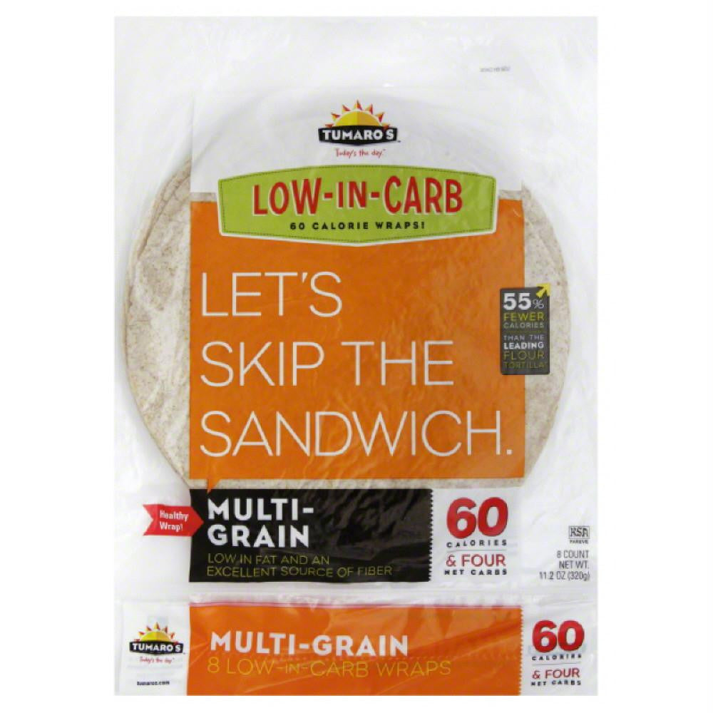 Tumaros Multi-Grain Wraps, 8 Pc (Pack of 6)