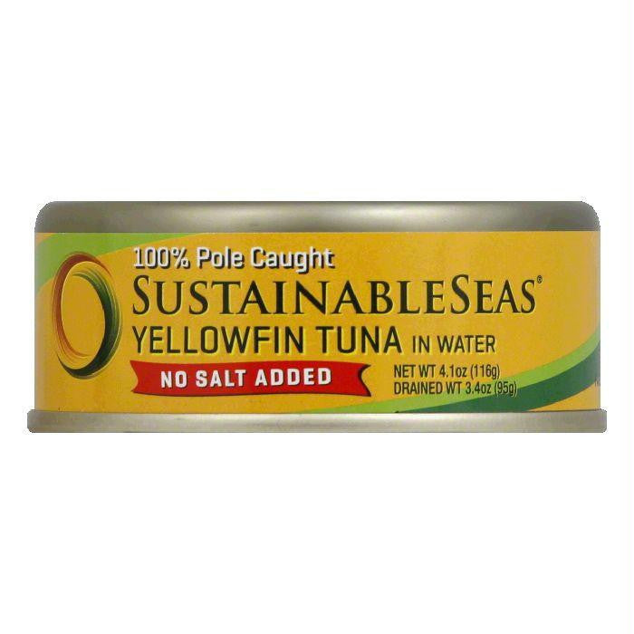 Sustainable Seas in Water No Salt Added Yellowfin Tuna, 4.1 Oz (Pack of 12)