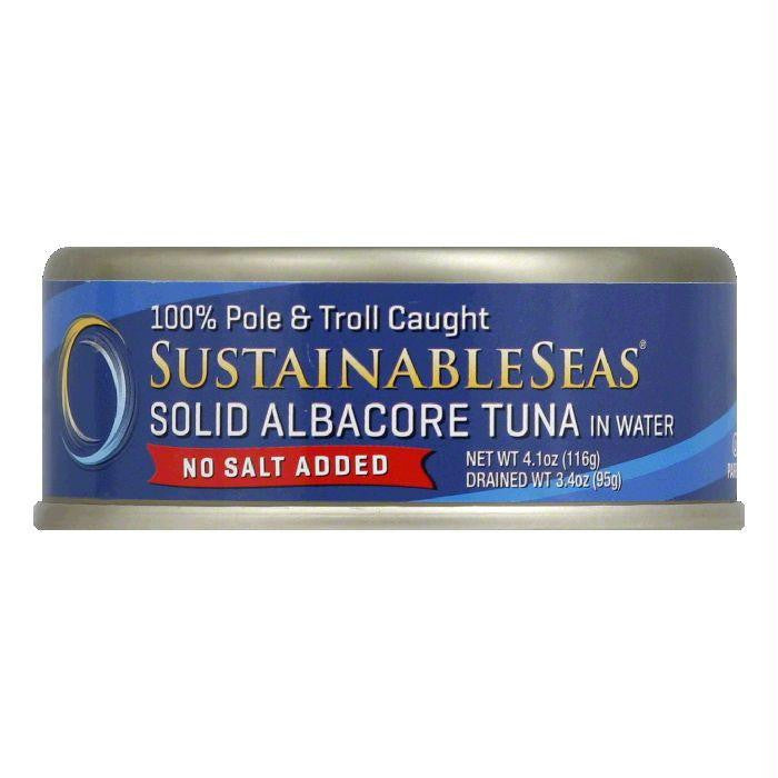 Sustainable Seas in Water No Salt Added Solid Albacore Tuna, 4.1 Oz (Pack of 12)