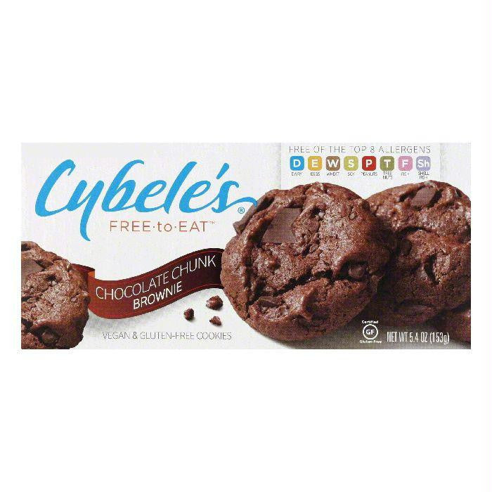 Cybeles Chocolate Chunk Brownie Vegan & Gluten Free Cookies, 5.4 Oz (Pack of 6)