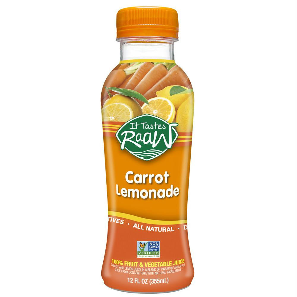 Raaw Carrot Lemonade 100% Pure Fruit & Vegetable Juice, 12 Fo (Pack of 6)