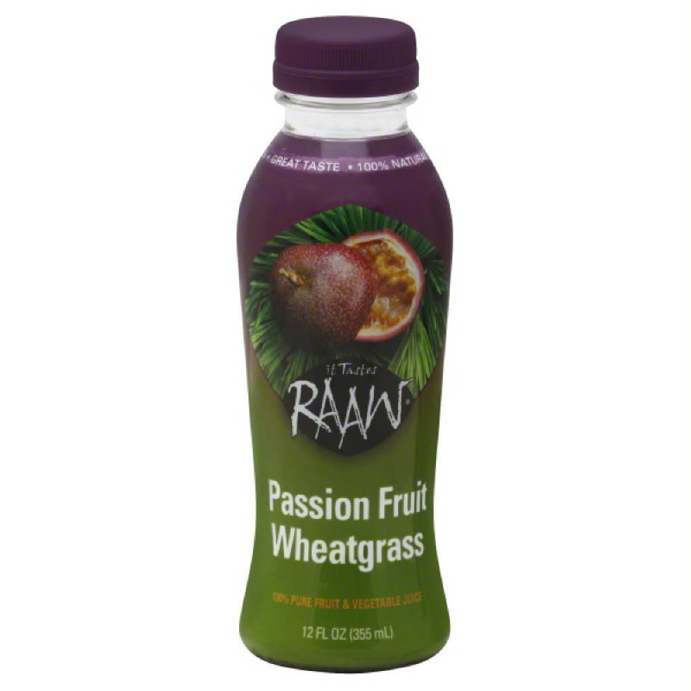 Raaw Passion Fruit Wheatgrass 100% Pure Fruit & Vegetable Juice, 12 Fo (Pack of 6)