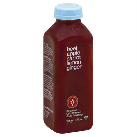 BluePrint Beet Apple Carrot Lemon Ginger Cold Pressed Juice Beverage, 16 Oz (Pack of 6)