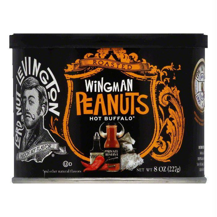 Lord Nut Levington Wingman Hot Buffalo Roasted Peanuts, 8 Oz (Pack of 6)