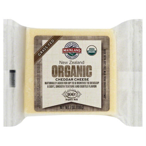 Mainland Cheddar Organic Cheese, 7 Oz (Pack of 12)