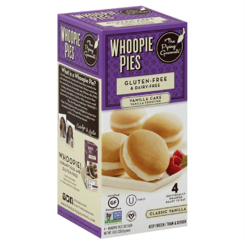 Piping Gourmets Classic Vanilla Whoopie Pies, 8 Oz (Pack of 8)