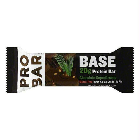 Probar Chocolate SuperGreens Protein Bar, 2.46 OZ (Pack of 12)