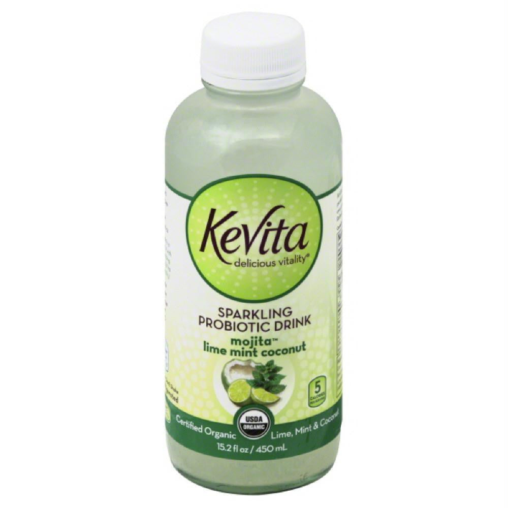 Kevita Mojita Lime Mint Coconut Sparkling Probiotic Drink, 15.2 Oz (Pack of 12)