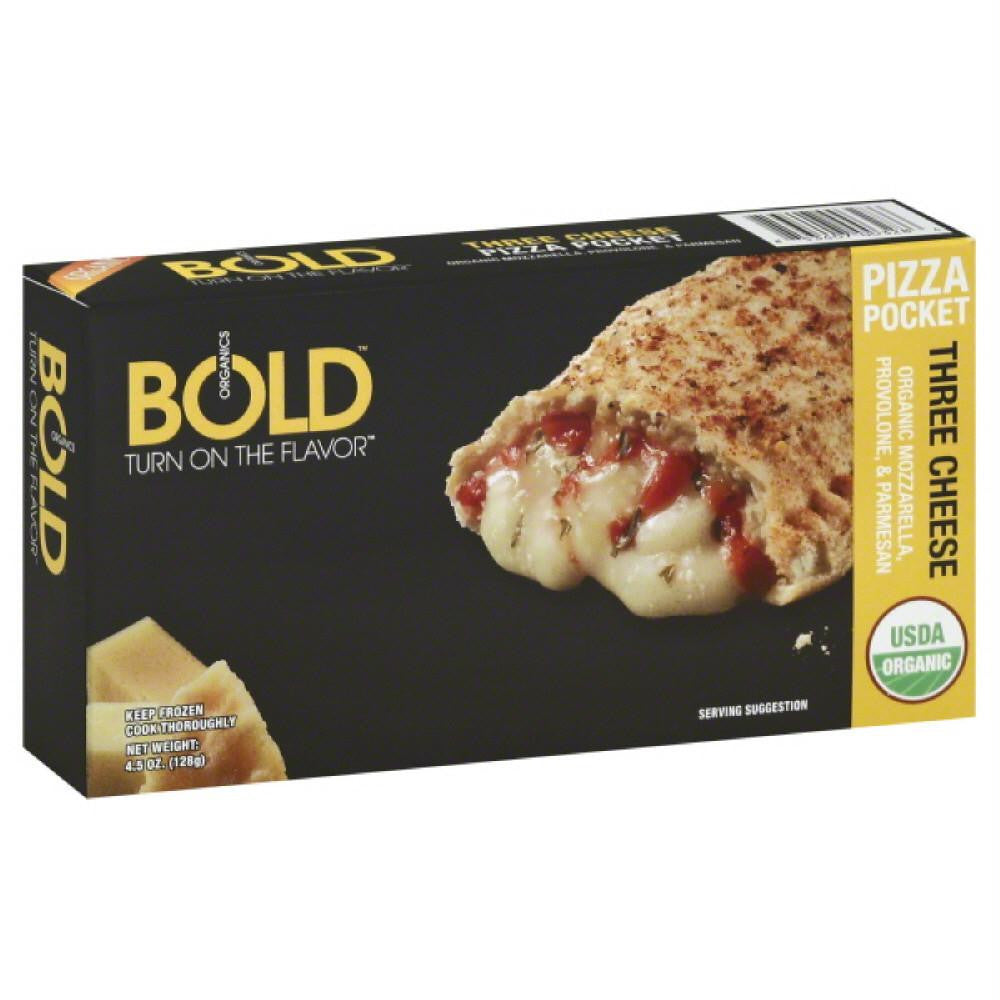 Bold Organics Three Cheese Pizza Pocket, 4.5 Oz (Pack of 12)