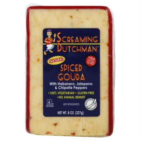 Screaming Dutchman Spiced Gouda Cheese, 8 Oz (Pack of 12)