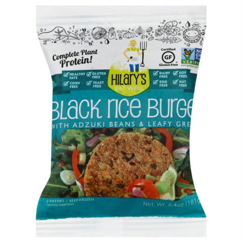 Hilarys Eat Well Black Rice Burger, 6.4 Oz (Pack of 12)