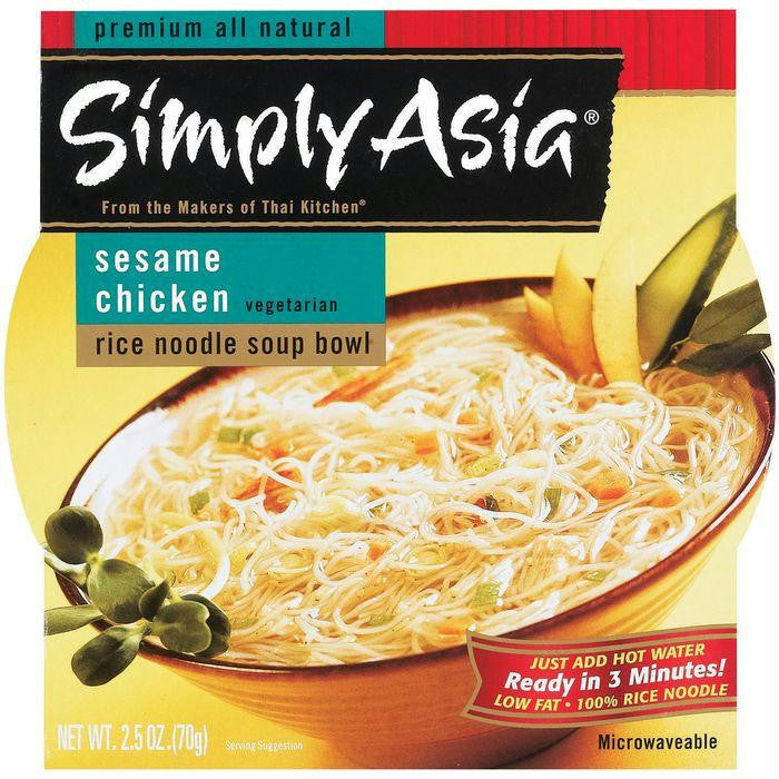 Simply Asia SA Soup Bowl Sesame Chicken Rice Noodle Soup Bowls 2.5 Oz  (Pack of 6)