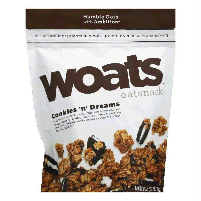 Woats Cookies 'n' Dreams Oatsnack, 10 OZ (Pack of 9)