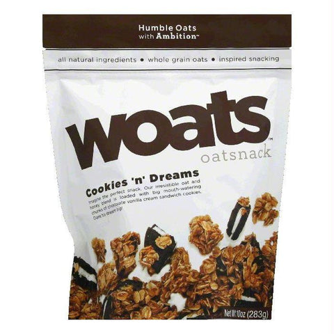 Woats Cookies 'n' Dreams Oatsnack, 10 OZ (Pack of 9)