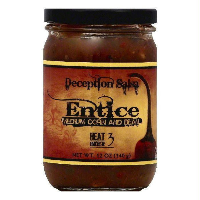 Deception Salsa Entice Medium Corn and Bean Salsa, 12 OZ (Pack of 6)