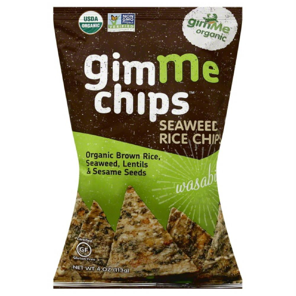 Gimme Wasabi Seaweed Rice Chips, 4 Oz (Pack of 12)