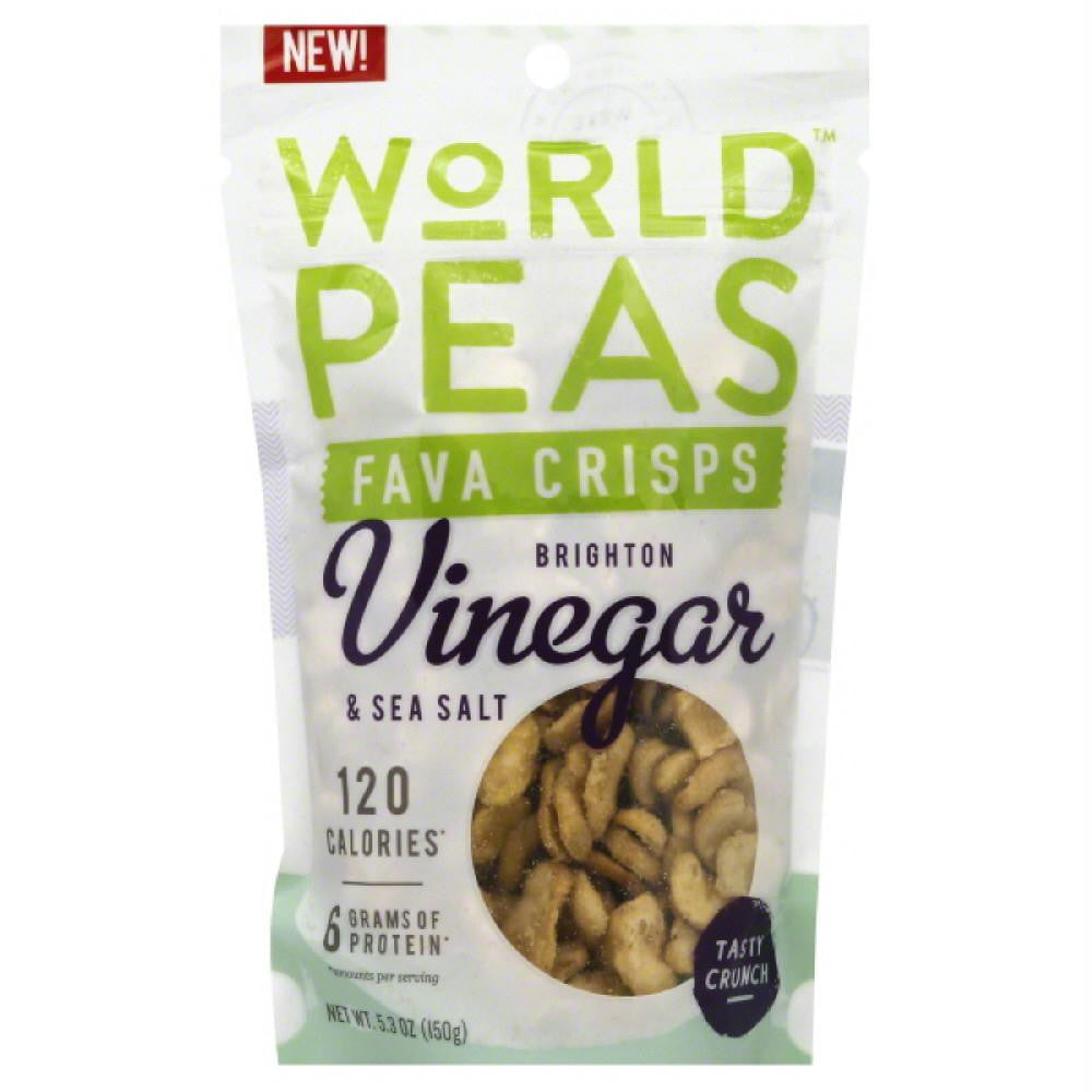 World Peas Brighton Vinegar & Sea Salt Fava Crisps, 5.3 Oz (Pack of 6)