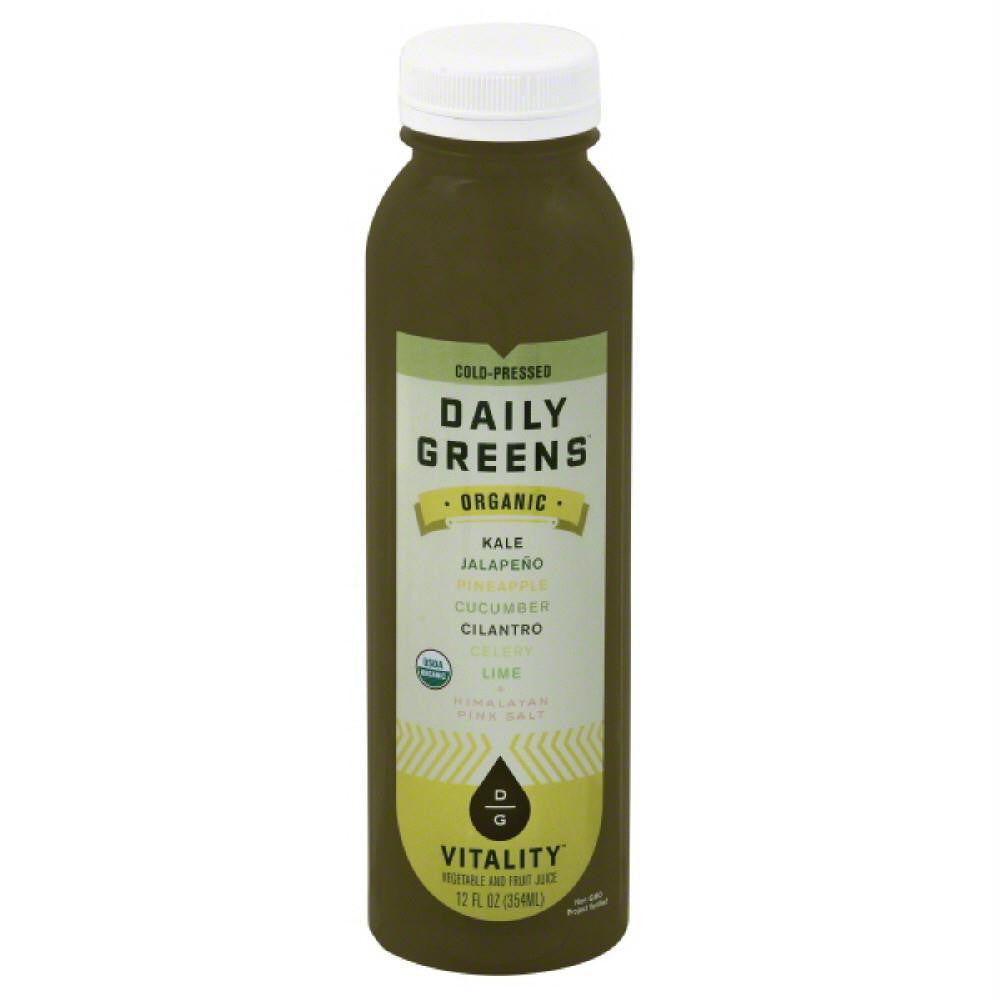 Daily Greens Vitality Organic Vegetable and Fruit Juice, 12 Oz (Pack of 6)