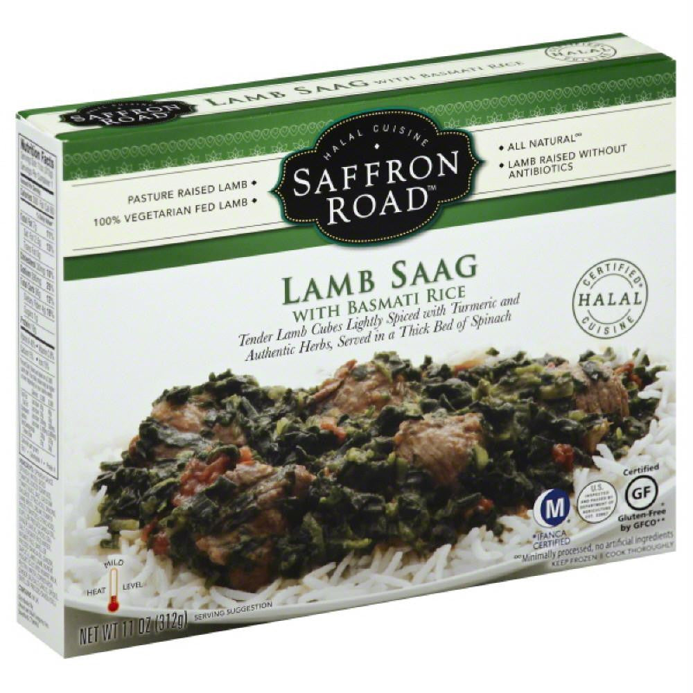 Saffron Road Lamb Saag with Basmati Rice, 11 Oz (Pack of 8)