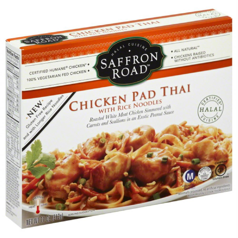 Saffron Road Chicken Pad Thai with Rice Noodles, 11 Oz (Pack of 8)