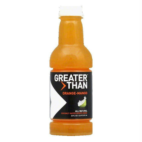 Greater Than Original Mango Coconut Water, 20 OZ (Pack of 12)