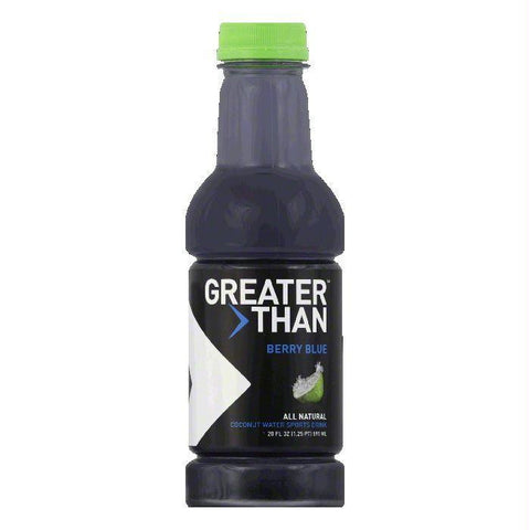 Greater Than Berry Blue Coconut Water Sports Drink, 16 FO (Pack of 12)