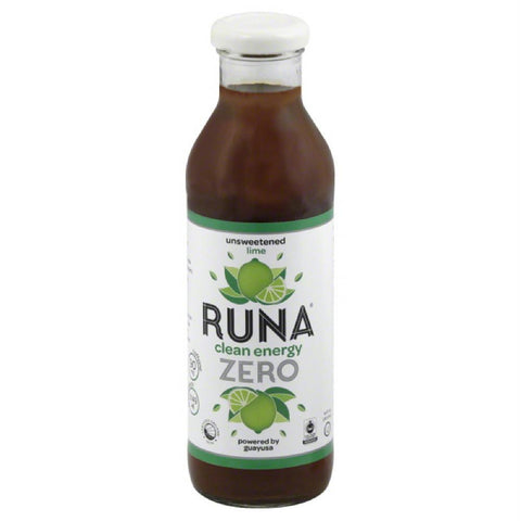 Runa Lime Unsweetened Clean Energy Drink, 14 Fo (Pack of 12)