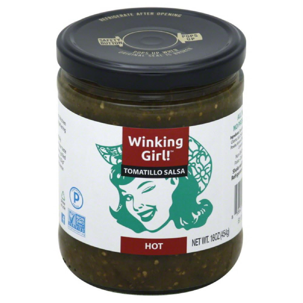 Winking Girl Hot Tomatillo Salsa, 16 Oz (Pack of 6)