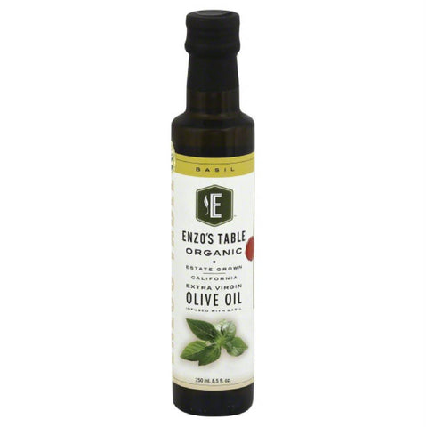 Enzos Table Basil Extra Virgin Organic Olive Oil, 250 Ml (Pack of 12)