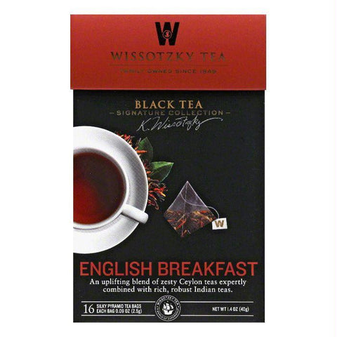 Wissotzky Tea English Breakfast Black Tea Bags, 16 BG (Pack of 6)