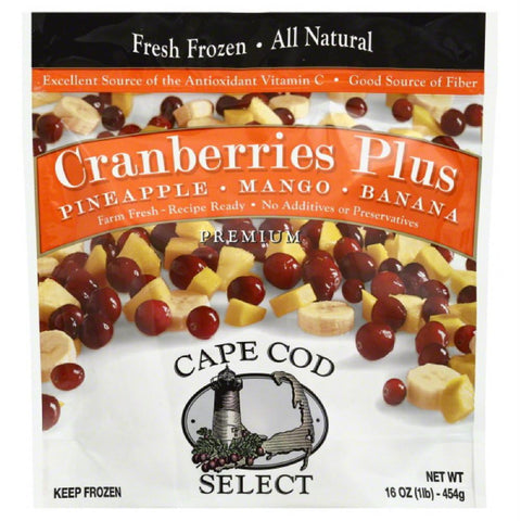 Cape Cod Select Plus Pineapple-Mango-Banana Cranberries, 16 Oz (Pack of 8)