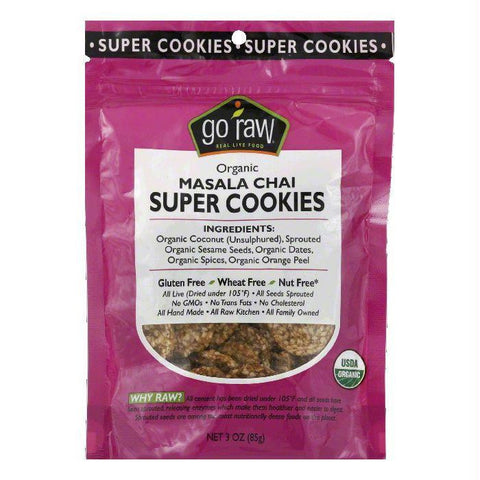 Go Raw Super Marsala Chai Cookies, 3 OZ (Pack of 12)