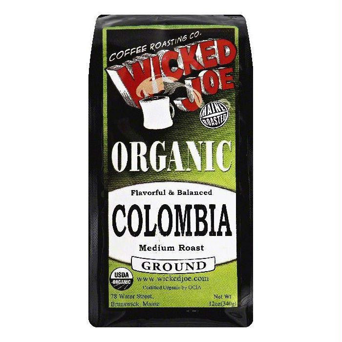 Wicked Joe Colombia Medium Roast Ground Organic Coffee, 12 OZ (Pack of 6)