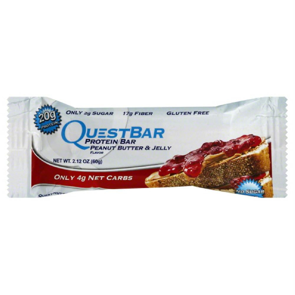 Quest Bar Peanut Butter & Jelly Flavor Protein Bar, 2.12 Oz (Pack of 12)