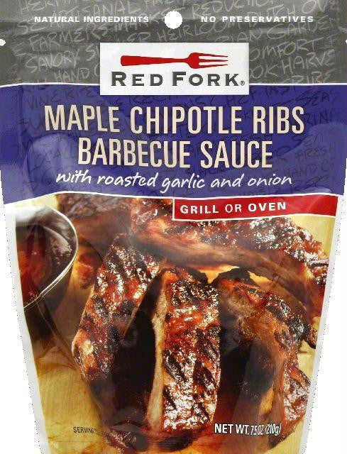 Red Fork Maple Chipotle Ribs Barbecue Sauce, 7.5 OZ (Pack of 6)