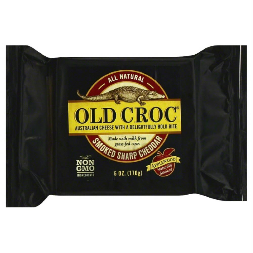 Old Croc Smoked Sharp Cheddar Cheese, 6 Oz (Pack of 12)