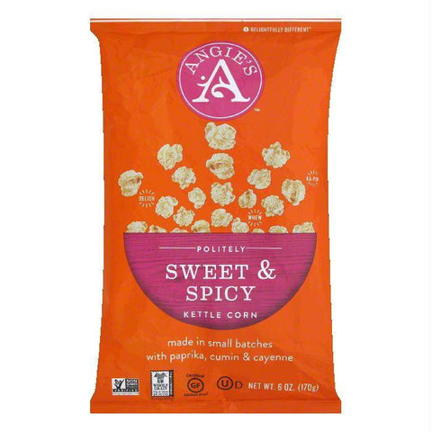 Angies Sweet and Spicy Kettle Corn, 6 OZ (Pack of 12)